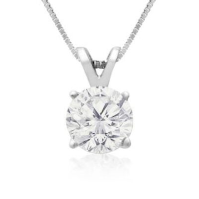 1.00ct 14k White Gold Diamond Pendant, 2 Stars | SuperJeweler.com