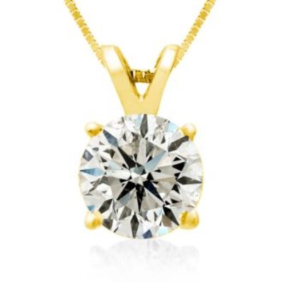 2.00ct 14k Yellow Gold Diamond Pendant | SuperJeweler.com