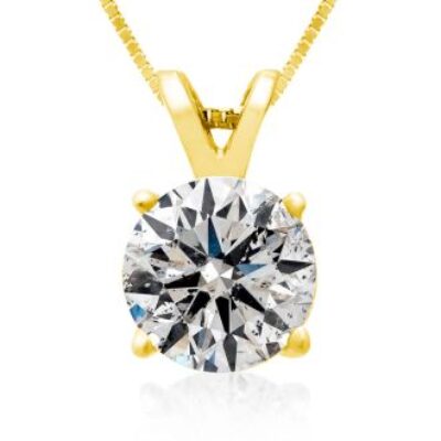 2.00ct 14k Yellow Gold Diamond Pendant, 4 stars | SuperJeweler.com