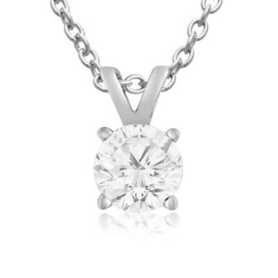 3/4ct Diamond Pendant in 14k White Gold | SuperJeweler.com