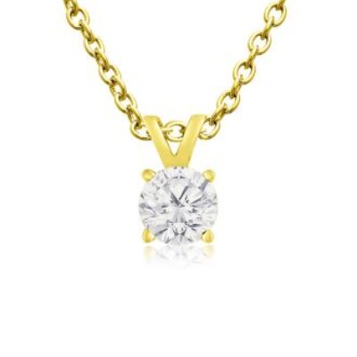 1/4ct Diamond Pendant in 14k Yellow Gold | SuperJeweler.com