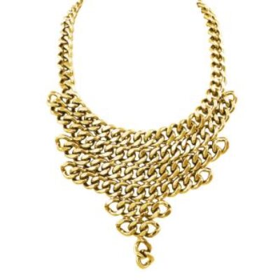 Gold V Shaped Chain Bib