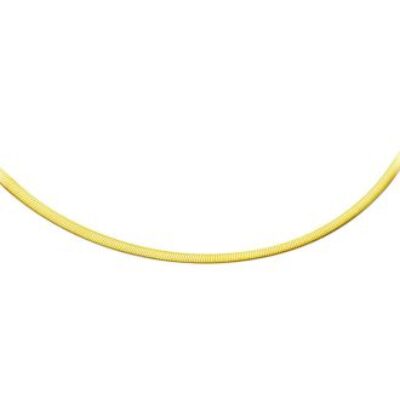 14 Karat Yellow & White Gold 4.0mm 16 Inch Two-Tone Reversible Omega Chain Necklace