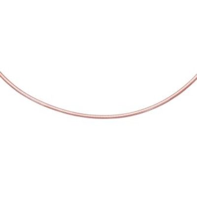 14 Karat Rose Gold 3.0mm 16 Inch Round Omega Chain Necklace