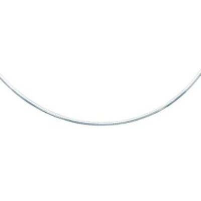 14 Karat White Gold 4.0mm 16 Inch Round Omega Chain Necklace