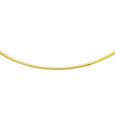 14 Karat Yellow Gold 2.0 mm 16 Inch Round Omega Chain Necklace