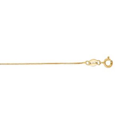 14 Karat Yellow Gold 0.6mm 13 Inch Classic Box Chain Necklace | SuperJeweler