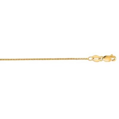 14 Karat Yellow Gold 0.70mm 16 Inch Classic Box Chain Necklace | SuperJeweler