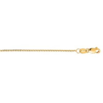 14 Karat Yellow Gold 0.80mm 13 Inch Classic Box Chain Necklace | SuperJeweler