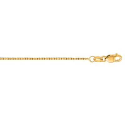 14 Karat Yellow Gold 1.0mm 16 Inch Classic Box Chain Necklace | SuperJeweler