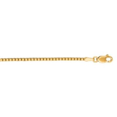 14 Karat Yellow Gold 1.4mm 16 Inch Classic Box Chain Necklace | SuperJeweler