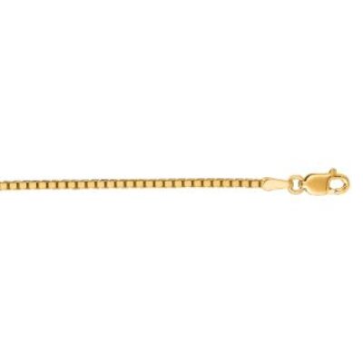 14 Karat Yellow Gold 1.4mm 18 Inch Classic Box Chain Necklace | SuperJeweler