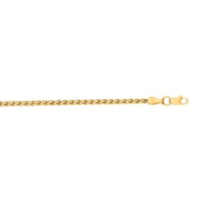 14 Karat Yellow Gold 2.4mm 16 Inch Light Weight Wheat Chain Necklace | SuperJeweler