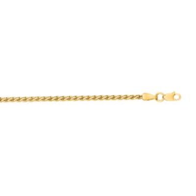 14 Karat Yellow Gold 2.4mm 18 Inch Light Weight Wheat Chain Necklace | SuperJeweler