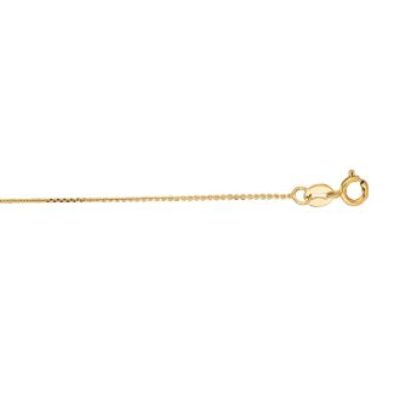 14 Karat Yellow Gold 0.80mm 20 Inch Cable Link Chain Necklace | SuperJeweler