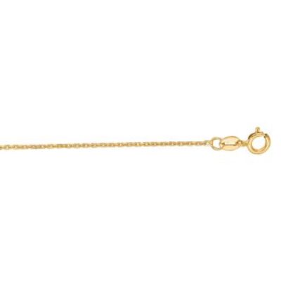 14 Karat Yellow Gold 1.10mm 13 Inch Cable Link Chain Necklace | SuperJeweler