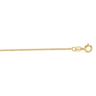 14 Karat Yellow Gold 1.10mm 16 Inch Cable Link Chain Necklace | SuperJeweler