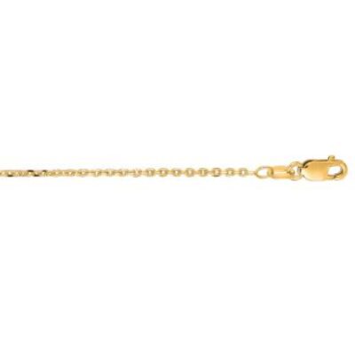 14 Karat Yellow Gold 1.40mm 18 Inch Cable Link Chain Necklace | SuperJeweler