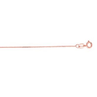 14 Karat Rose Gold 0.50mm 16 Inch Cable Link Chain Necklace | SuperJeweler