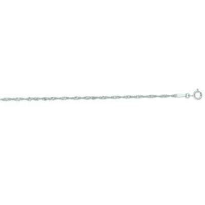 14 Karat White Gold 1.7mm 16 Inch Singapore Chain Necklace | SuperJeweler