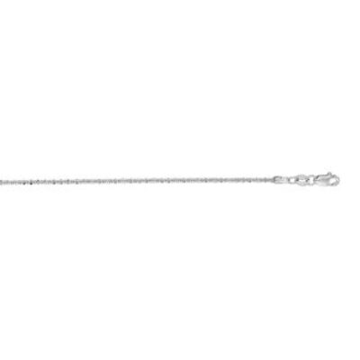 14 Karat White Gold 1.5mm 16 Inch Sparkle Chain Necklace | SuperJeweler