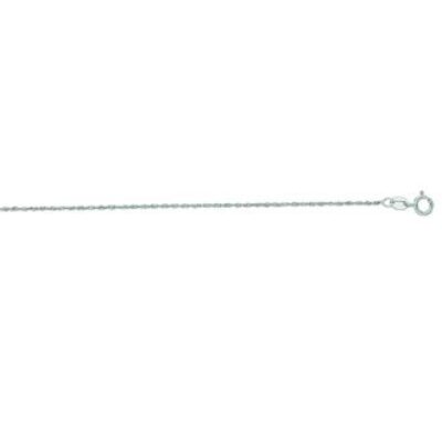 14 Karat White Gold 1.0mm 18 Inch Singapore Chain Necklace | SuperJeweler