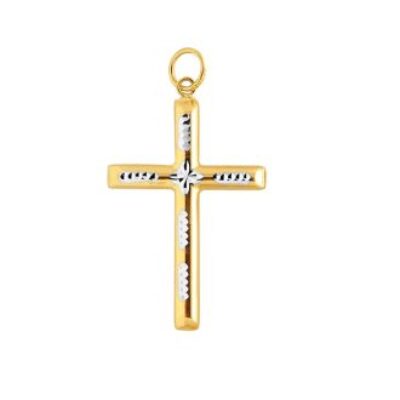 Diamond Cross Necklace | 14 Karat Yellow