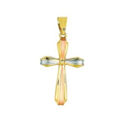 Diamond Cross Necklace | 14 Karat Yellow