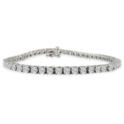 Diamond Tennis Bracelet | 6 Carat Diamond Tennis Bracelet In 14 Karat White Gold | SuperJeweler