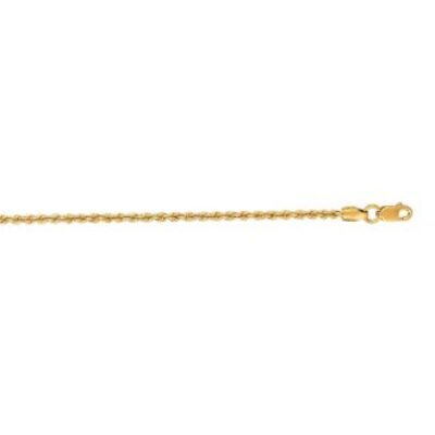 14 Karat Yellow Gold 2.0mm 20 Inch Solid Rope Chain