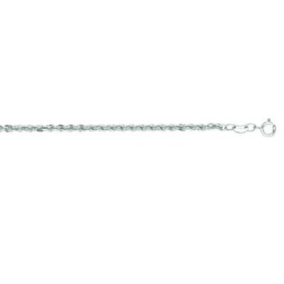 14 Karat White Gold 2.0mm 16 Inch Light Weight Rope Chain