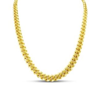 14 Karat Yellow Gold 6.70mm 22 Inch Miami Cuban Chain