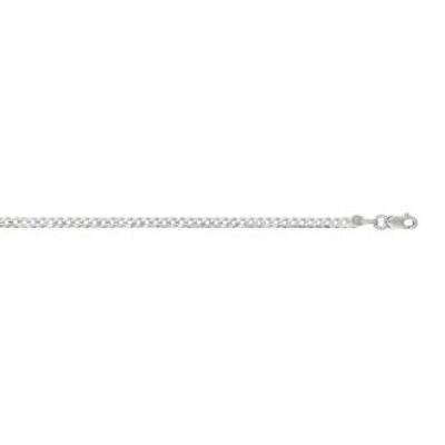 Gold Anklet | 14 Karat White Gold Comfort Curb Chain Anklet | SuperJeweler