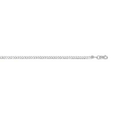 14 Karat White Gold 2.60mm 16 Inch Comfort Curb Chain