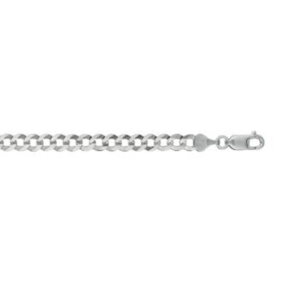 14 Karat White Gold 5.70mm 20 Inch Comfort Curb Chain