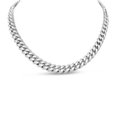 14 Karat White Gold 5.0mm 20 Inch Miami Cuban Chain