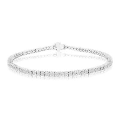 Diamond Tennis Bracelet | 2.30 Carat Diamond Tennis Bracelet In 14 Karat White Gold, 8 Inches | SuperJeweler