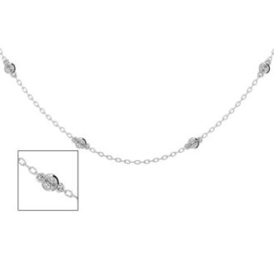 Diamonds By The Yard | 14 Karat White Gold 1/2 Carat Diamonds By The Yard Necklace