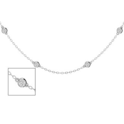 Diamonds By The Yard | 14 Karat White Gold 1 Carat Diamonds By The Yard Necklace