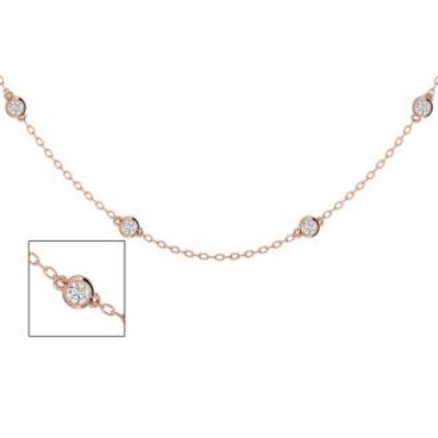 Diamonds By The Yard | 14 Karat Rose Gold 1 Carat Diamonds By The Yard Necklace