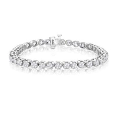 Diamond Tennis Bracelet | 6 Carat Diamond Tennis Bracelet In 14 Karat White Gold, 7 Inches | SuperJeweler