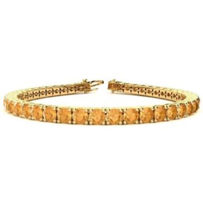 November Birthstone | Citrine Bracelet | 9 1/5 Carat Citrine Tennis Bracelet In 14 Karat Yellow Gold, 7 Inches | SuperJeweler