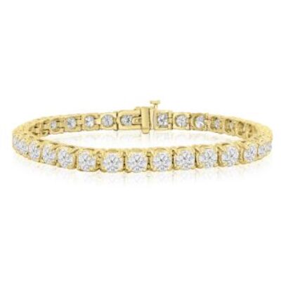 Diamond Tennis Bracelet | 9 Carat Diamond Tennis Bracelet 7 inches yellow gold, 7 Inches