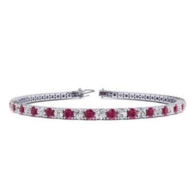 Ruby Bracelet | July Birthstone | Ruby Tennis Bracelet