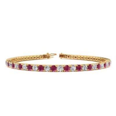 Ruby Bracelet | July Birthstone | Ruby Tennis Bracelet