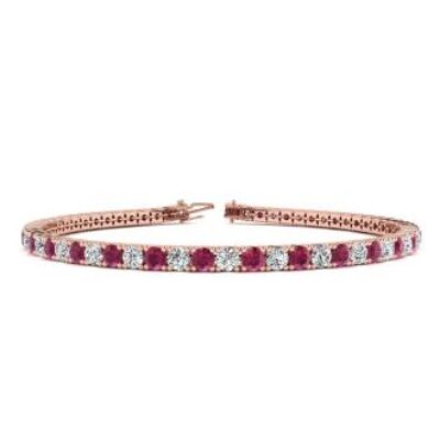 Ruby Bracelet | July Birthstone | Ruby Tennis Bracelet