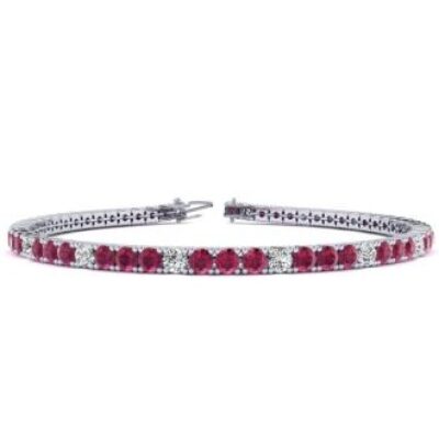 Ruby Bracelet | July Birthstone | Ruby Tennis Bracelet