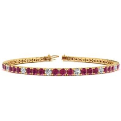 Ruby Bracelet | July Birthstone | Ruby Tennis Bracelet