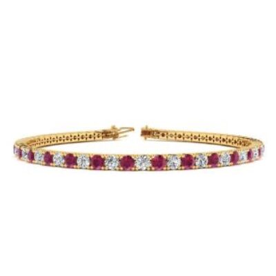 Ruby Bracelet | July Birthstone | Ruby Tennis Bracelet