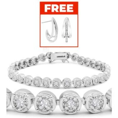 1 Carat Miracle Set Diamond Bracelet, 7 Inches | SuperJeweler